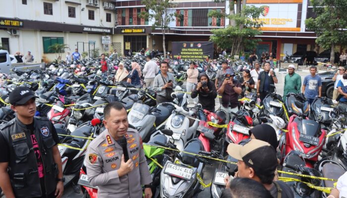 Polrestabes Medan Gempur Kejahatan Jalanan, 8 Gudang Motor Curian Digulung dan 145 Pelaku Diamankan