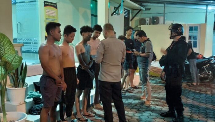 Brimob Polda Sumut Bubarkan Balap Liar di Medan, 18 Pemuda dan 12 Motor Diamankan