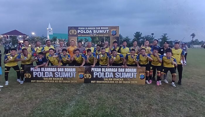 Bantai Mental di Adu Penalti, Polres Toba Juara Sepak Bola POR Polda Sumut 2026