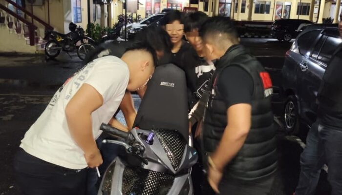 Patroli Malam Timsus Dayok Mirah, Polres Pematangsiantar Tindak Tiga Motor Berknalpot Brong