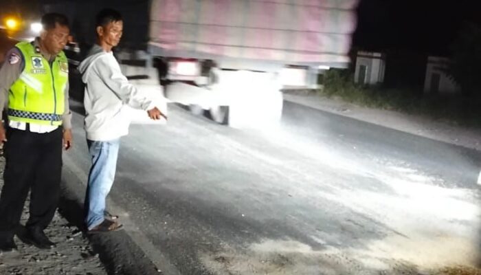 Diduga Kurang Konsentrasi Saat Menyalip, Pengendara Motor Tewas Terlindas Truk di Perbaungan