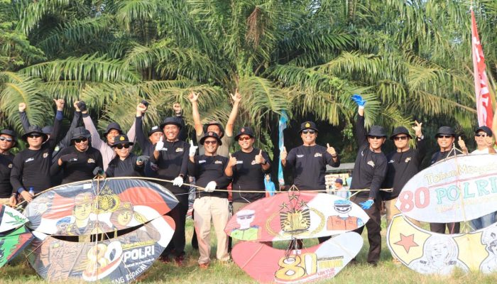 Langit Perbaungan Dipenuhi Warna Warni, Festival Layang-Layang Meriahkan HUT Bhayangkara ke-80 di Sergai