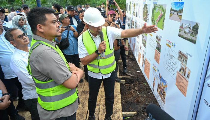 Bobby Nasution Mulai Bangun SMKN 1 Gido, Relokasi Sekolah Langganan Banjir ke Lokasi yang Lebih Layak