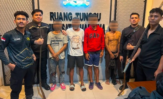 Empat Terduga Pelaku Tawuran Diciduk Saat Patroli KRYD, Polisi Sita Sajam dan Sepeda Motor