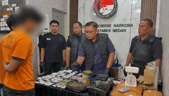 Berkedok Kirim Elektronik, Sindikat Narkoba Antarprovinsi Dibongkar Polrestabes Medan