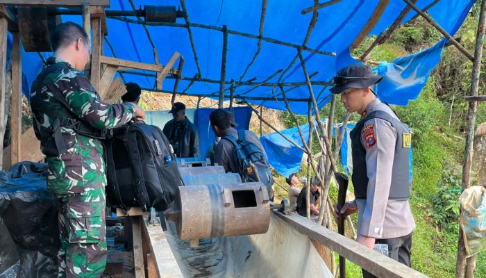350 Personel Gabungan Bongkar PETI di Hutan Lindung Pegagan Hilir, 47 Camp dan Puluhan Peralatan Dimusnahkan