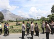 Pascaerupsi Sinabung, Kapolda Sumut Cek Langsung Kesiapan Personel dan Posko Bencana
