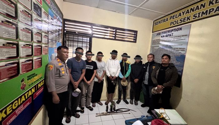 Enam Pelajar Diamankan di Surbakti, Polisi Temukan Sajam dan Tiga Botol Diduga Molotov