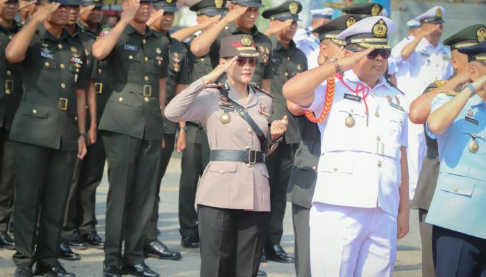 Sinergitas TNI-Polri Menguat, Kapolres Sergai Hadiri Upacara Palagan Utama Medan Area di Perbaungan