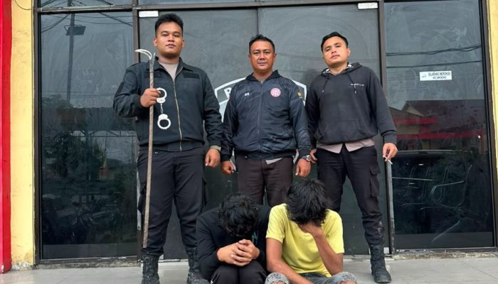 Tim Macan Belawan Sisir Lokasi Tawuran di Mabar, Dua Pemuda Diamankan Bawa Sajam dan Knuckle