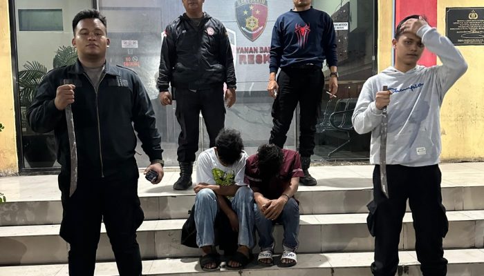 Laporan Tawuran Masuk Call Center 110, Tim Macan Polres Belawan Amankan Dua Remaja di Maden Lama