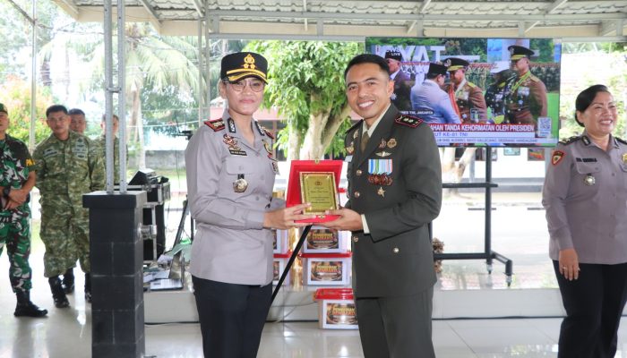 Meriahkan HUT ke-81 TNI, Polres Sergai Sambangi Kodim 0204/DS dan Brigif-7/Rimba Raya