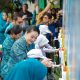 Airin Rico Waas dan Dokter Kecil Praktik Cuci Tangan, Tandai Peringatan Hari Cuci Tangan Sedunia di Medan