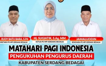 H. Jamaluddin Dilantik Sebagai Bendahara Matahari Pagi Indonesia Sergai