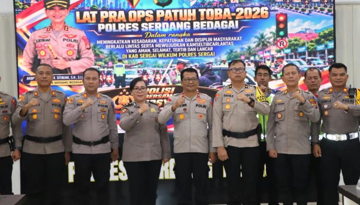 Mantapkan Kesiapan Personel, Polres Sergai Gelar Latpraops Patuh Toba 2026